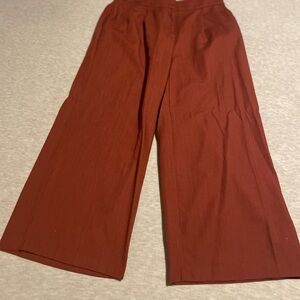 Nine West high rise wide leg crop pants